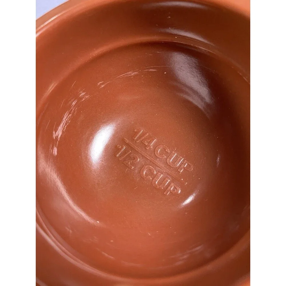 Vintage Melmac Nesting Measuring Bowls Set 5 Brown 1/8–2 Cup USA